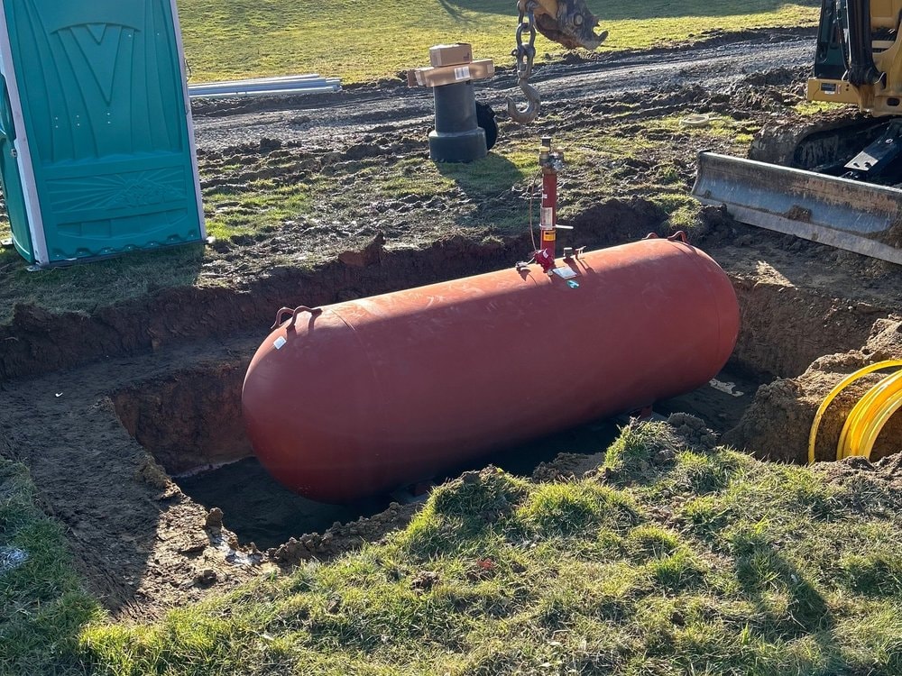Propane tank installation